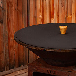 Étouffoir en acier brut noir