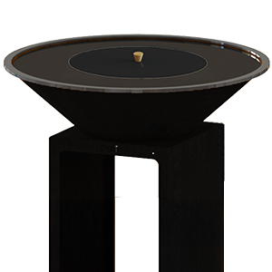 Étouffoir en acier brut noir