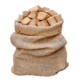 sac de jute rempli de buchettes 2
