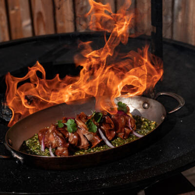 Brochettes  mortadelle - Pesto pistaches, noisettes