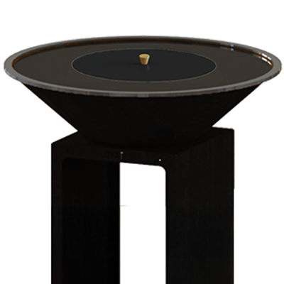 Étouffoir en acier brut noir