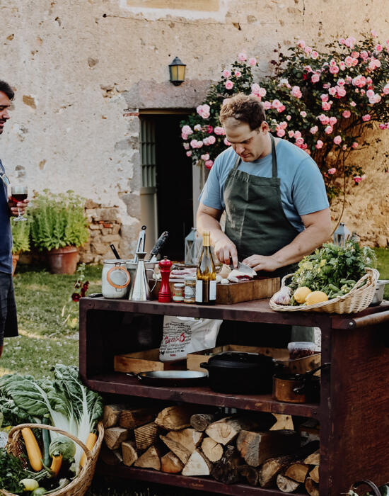 Tabllier vert olive robin Desserte Ponta Cognac