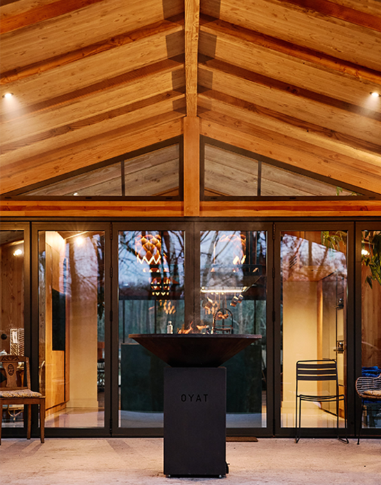 Brasero Origine 96 noir et Desserte 120 Pontaillac