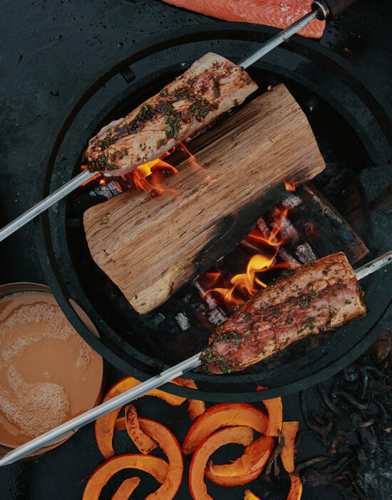 Brochettes asado de veau