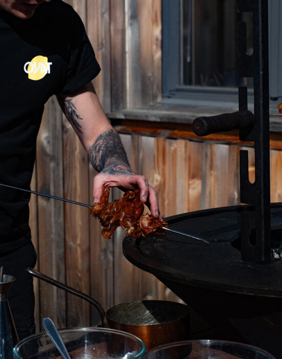 Brochettes  mortadelle - Pesto pistaches, noisettes