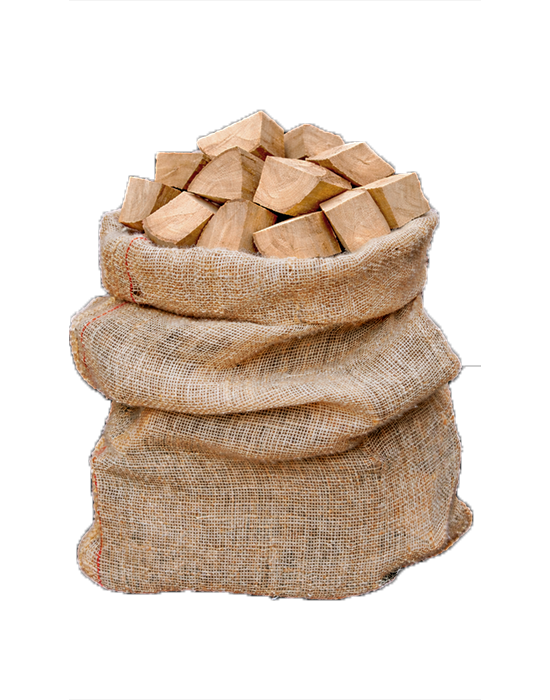 sac de jute rempli de buchettes 2